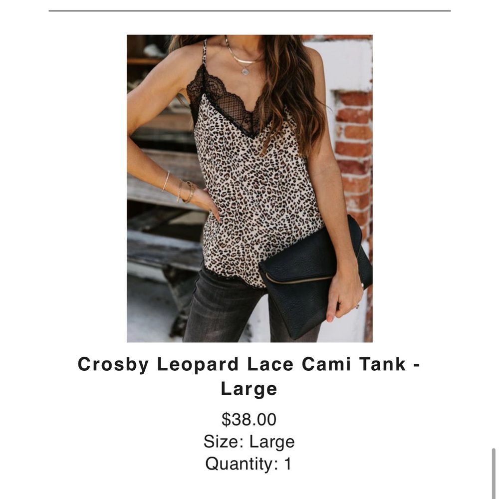 Vici Crosby Leopard Lace Cami Tank